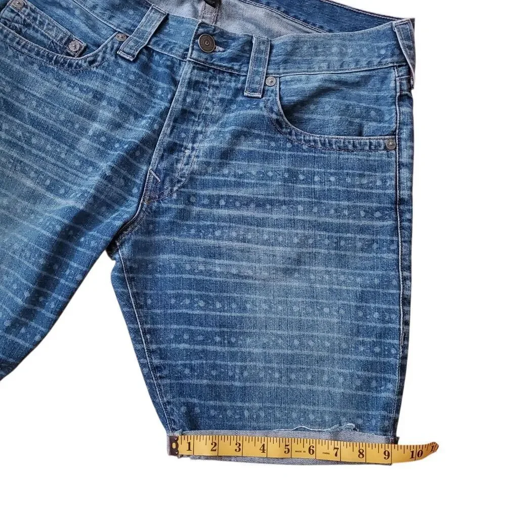 True Religion Y2K Geno Cut-Off Jean Shorts Jorts 36 Made in USA
